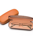 Hard rounded leather glasses cases