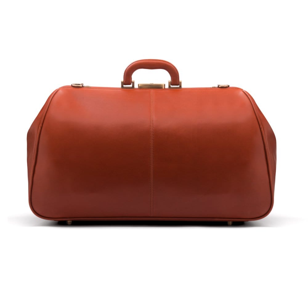 Large leather Gladstone holdall, light tan, back