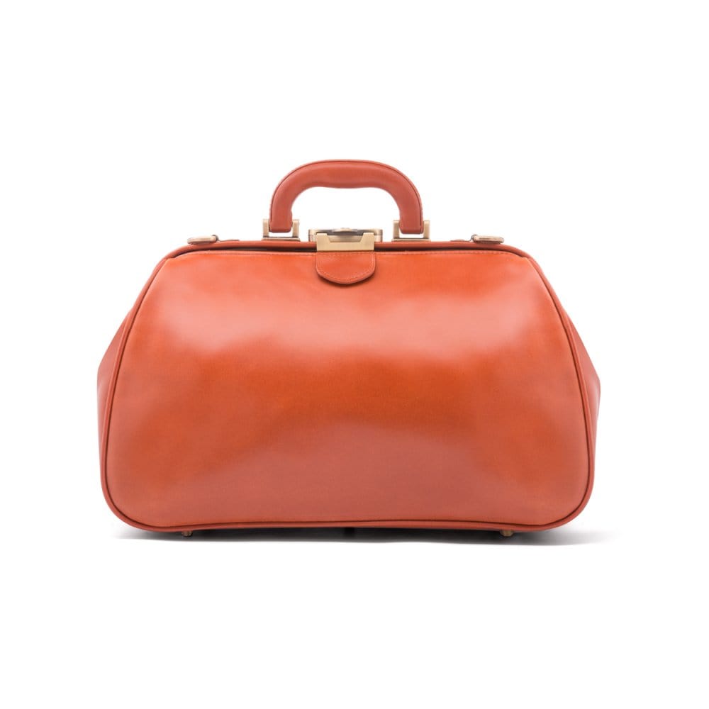 Small Gladstone Bag in Leather, light tan, front