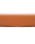 Leather hard shell glasses case, light tan, front