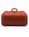 Leather Gladstone holdall, light tan, front