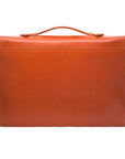 Small leather briefcase, light tan, back