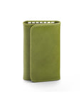 Key wallet with detachable key fob, lime green, front