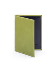 Lime With Navy Slim Leather Credit Card Wallet With RFID Protectionion