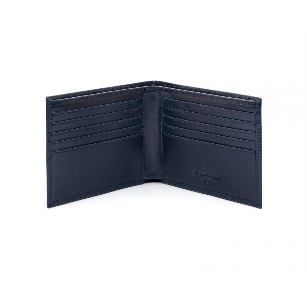 Navy Bridle Hide Men's Classic Wallet With RFID Protection