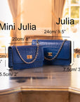 Dimensions of the Julia and mini Julia bags