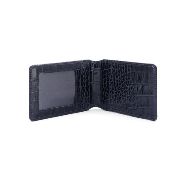 NEW COACH METALLIC buy NAVY BLUE CROSSGRAIN LEATHER TRIFOLD WALLET WITH BEAR 22731