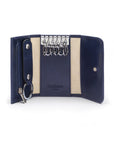 Key wallet with detachable key fob, navy, inside