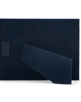 Leather photo frame, navy, 8x6", landscape back