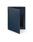 Navy Bi-Fold Soft Leather Credit Card Case with RFID Protection