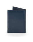 Navy Bi-Fold Soft Leather Credit Card Case with RFID Protection