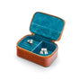 Zip around jewellery case, orange croc, inside