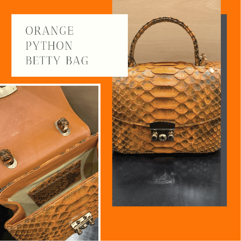 Small sales snakeskin bag