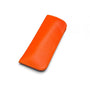 Small leather glasses case, orange, front