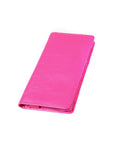 Leather zip around travel wallet, pink, front