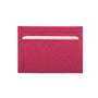 Flat leather credit card wallet 4 CC, pink, front