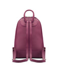 Ladies leather backpack, purple, back