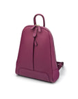 Ladies leather backpack, purple, side