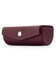 Leather lipstick case, purple, front