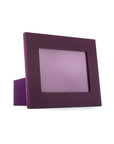 Leather photo frame, purple, 6x4", landscape