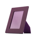 Leather photo frame, purple, 8x6", front