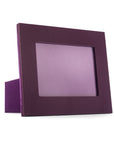 Leather photo frame, purple, 8x6", landscape