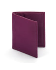 RFID leather wallet with 4 CC, purple, front