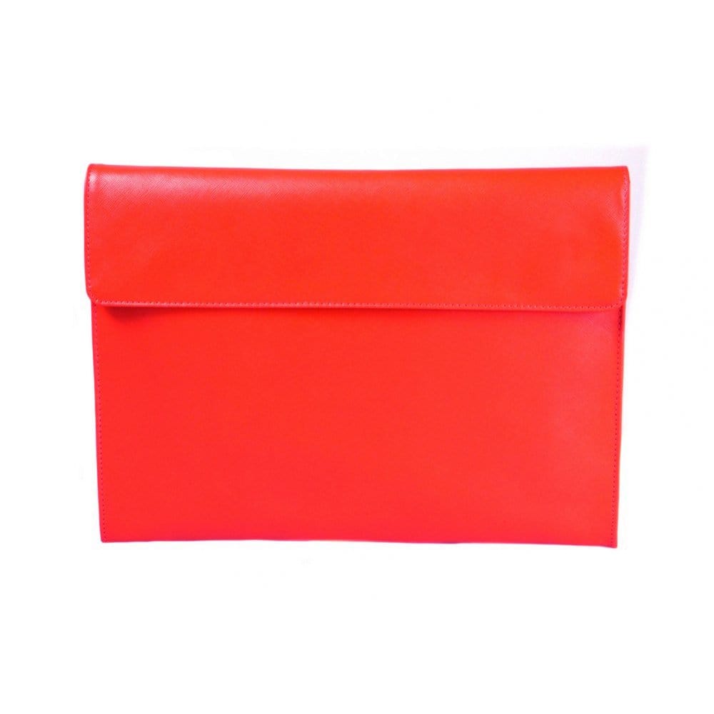 Red Saffiano Leather Envelope Folder