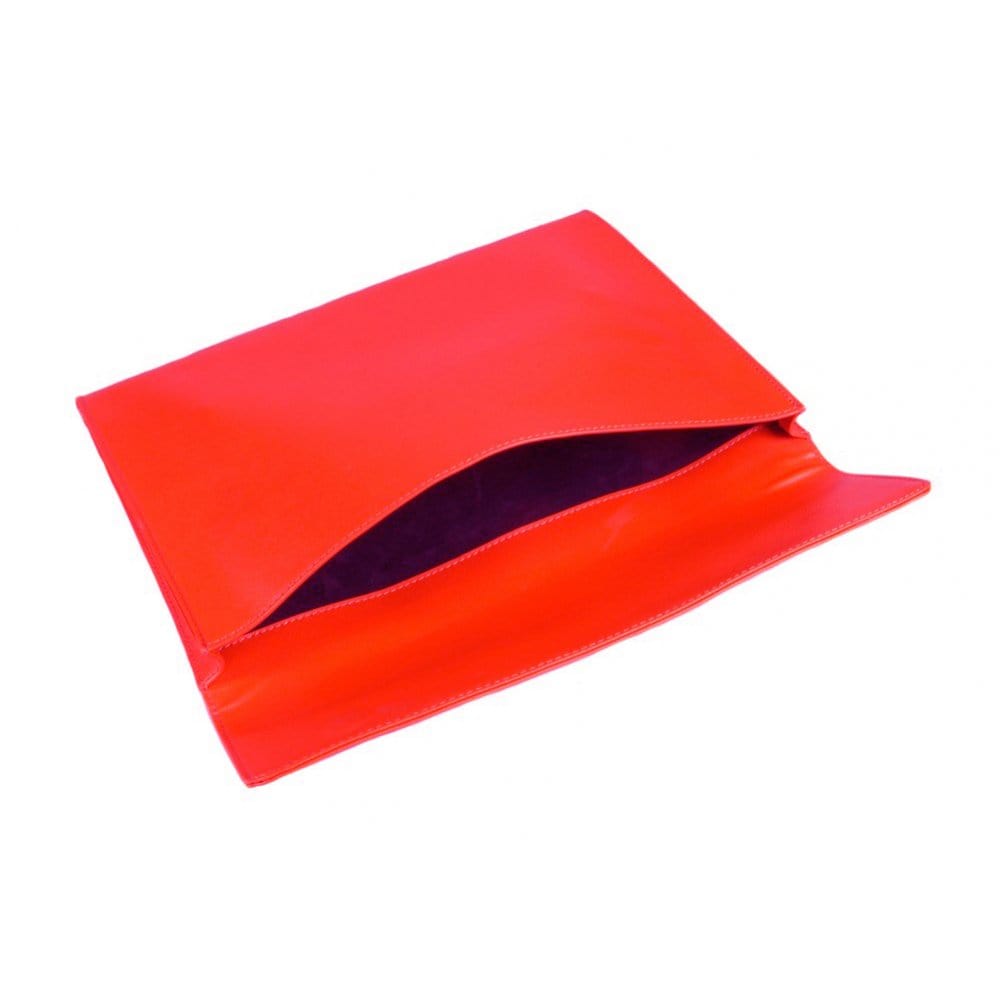 Red Saffiano Leather Envelope Folder