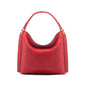 Carol Ann slouchy leather shoulder bag, red, front