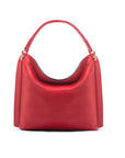 Carol Ann slouchy leather shoulder bag, red, front