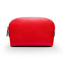 Leather cosmetic bag, red, front