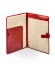 Leather conference folder, red croc, inside