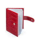 Red Croc Multiple Leather Card Wallet