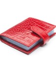 Red Croc Multiple Leather Card Wallet