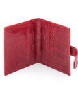 Red Croc Multiple Leather Card Wallet