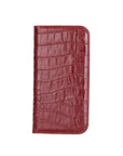 Red Croc With Black Leather iPhone 12 Pro Max Wallet Case