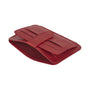 Red Flat Credit Card Holder With 2 ID Windows, 4CC