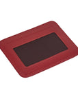 Red Flat Credit Card Holder With 2 ID Windows, 4CC