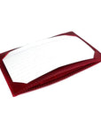 Red Flat Leather Pocket Jotter