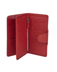 Red Full Grain Tall Leather Clutch Purse