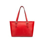 Women's leather 13" laptop workbag, red, front