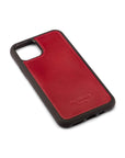 iPhone 11 Pro Max protective leather back cover, red, back