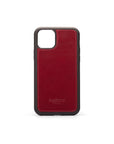 iPhone 11 Pro Max protective leather back cover, red