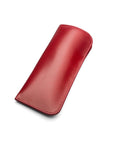 Large leather glasses case, red, front