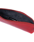 Red Large Leather Pencil Case