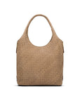 Large Woven Leather Bag - Red