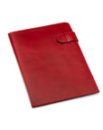 Leather document folder, red, front