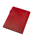 Leather document folder, red, back