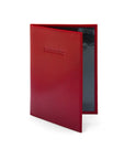 Luxury leather passport cover, red, front